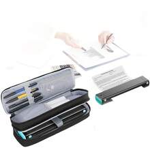 1 buah Tas Penyimpanan Printer Portabel Dua Lapis, Kotak Penyimpanan Perjalanan Kapasitas Besar, Cocok untuk Printer A4, Desain Multi-Kompartemen, Dapat Menyimpan Perlengkapan Kantor, Pulpen dan Alat Tulis, Kotak Pelindung untuk Penggunaan di Rumah dan Bisnis - Hitam - View 3
