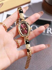 1pc/Set Teen Girls' Casual Rhinestone Quartz Watch, For Back To School & Holiday Trips, No Box - Multicolor - View 2