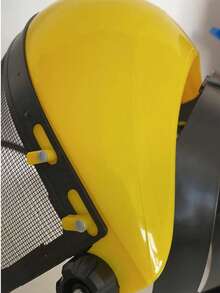 Protetor Facial Telado Tela Nylon C Para Operador De Roçadeira - Amarelo - Visão 12