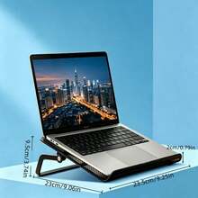 1pcsLarge Capacity Iron Mesh Notebook Riser, Hanging Cooling Computer Stand – Say Goodbye To Overheating, Desktop Office Laptop Shelf, Perfect Holiday Gift, World Cup Streaming Riser, Suitable For Multiple Scenarios Like Desks, Bedrooms, And Offices - View 7