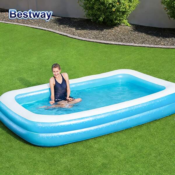 Bestway Best Way 54150 10'x 6'x 18 "/3.05m X 1.83m X 46cm Piscina Inflable para Tomar el Sol y Ocio, Piscina Inflable para el Patio del Hogar, Piscina Personal de Descanso, Piscina de Verano