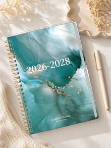 Trees مخطط شهري 2026-2028 بحجم A5، مخطط أكاديمي لمدة 24 شهر من يوليو 2026 إلى يونيو 2028، تقويم نظرة عامة شهرية وقسم ملاحظات، دفتر عودة إلى المدرسة للطلاب والمعلمين والمستلزمات المكتبية - A - مشاهدة 3