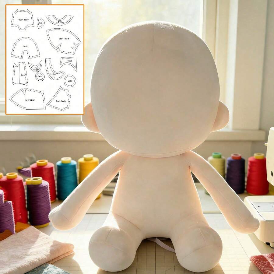 1件 DIY 手作縫製娃娃圖案,手作縫製娃娃模板,適合初學者的簡單縫製圖案,簡單 DIY 模板(僅含縫製模板,不含娃娃,不含縫製材料包) - 娃娃CR715 - 查看 1