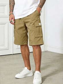 Men's 3pcs Multi-Pocket Flap Pocket Drawstring Waist Casual Cargo Shorts Street Style Daily Wear - Multicolor - View 7