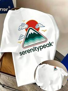 Men'S Double-Sided Letter Print T-Shirt - Lightweight Breathable Crew Neck, All-Season Comfort Casual Shirt With Front/Back Name Design - White - View 10