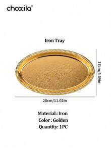 choxila 1pc Stainless Steel Food Tray, Can Be Used As Serving Tray, Storage Tray, Decorative Tray, Pastry Snack Cake Fruit Tray, Jewelry Dish, Cosmetic Organizer Tray, Bathroom Sundries Organizer Tray, Suitable For Home/Restaurant/Party/Camping/Wedding - Tray - View 7