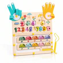 2-In-1/3-In-1 Optional Children's Wooden Early Education Educational Maze Toy Number Matching Addition Subtraction Arithmetic Clock Cognitive Wooden Teaching Aid - Multicolor - View 7