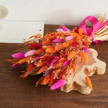 Artificial Pampas Grass Flower Bouquet Rainbow Colors Boho Floral Decor For Home Wedding Vases Perfect For Fall Spring Summer Winter Arrangements Boho Style Decoration - S2 - View 6