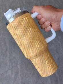 40oz Rhinestone Studded Tumbler, Double Wall Vacuum Insulated Stainless Steel Travel Mug With Lid, Termo De Agua, Outdoor Camping, Bridesmaid Gift, Halloween Christmas, US Local Warehouse - 40 oz - 查看 12