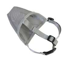 (1pc) Breathable Mesh Dog Muzzle For Long Snout Breeds, Adjustable Dog Mouth Cover, Anti-Bite Anti-Scavenge Anti-Bark Muzzle Allows Drinking & Panting For Labrador, Golden Retriever, Border Collie Medium Large Dogs - Grey - View 17
