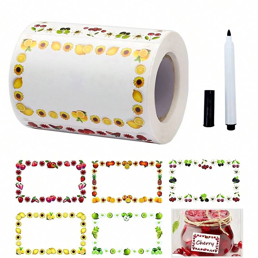 [Waterproof Labels With Tag Pens Included] 120pcs+Reusable Waterproof Blackboard Labels With Tag Pens - Removable Stickers Suitable For Storage Containers, Mason Cans, Bottles, Food Storage Rooms, And Office Accessories, Gif - A - View 1