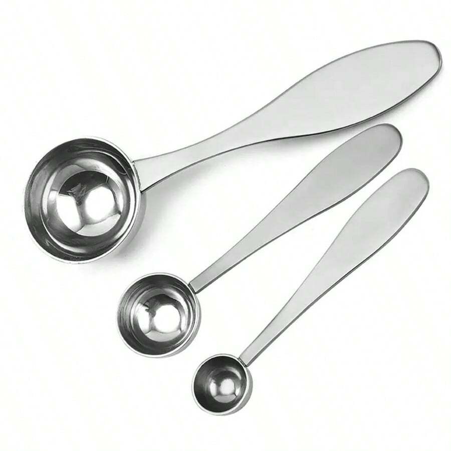 Stainless Steel Multi-Function Measuring Spoon Set, Includes Coffee Scoop, Powder Scoop, Spice Clamp - Teaspoon - View 1