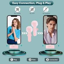 Wireless Microphone For Phone, Wireless Lavalier Microphone, Clip-On Microphone, Wireless Microphone For Android, Clip-On Wireless Microphone With Wireless Function, USB-C Rechargeable, Noise Cancelling Audio Device For Live Streaming, Vlog (40mAh) - View 5