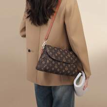 Bolso pequeño para mujer, novedad de otoño 2025, bolso bandolera versátil para mujeres de mediana edad y mayores, bolso de hombro con diseño vintage, bolso de cuero suave para mamá, bolso de - Marrón café (diseño genérico, sin logotipo) - Ver 5