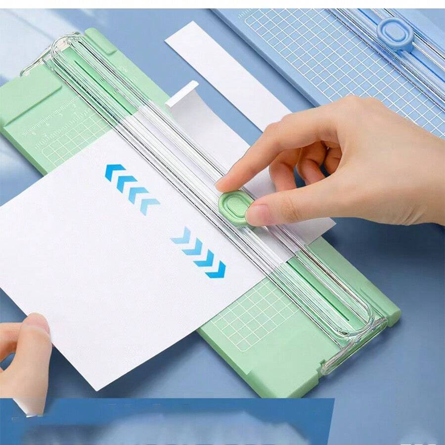 Bidirectional A4 Paper Cutter, Small Manual Paper Trimmer, Office Use Multi-Function Cutting Tool, Portable With Ruler, Desktop Paper Cutting Device