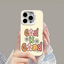 Flores coloridas con caritas sonrientes que transmiten buenas vibrasfunda de teléfono Fundas compatibles con ,Apple,VIVO,OPPO,,, y Honor.Fabricadas en silicona TPU,ofrecen protección contra golpes y caídas. - Blanco - Ver 4