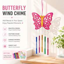 10 Sets Unfinished Wood Mandala Wind Chime DIY Craft Kits, Assembleable Hanging Wooden Wind Chimes For Home Decor, Multipurpose Handcraft Supplies - Multicolor - View 3