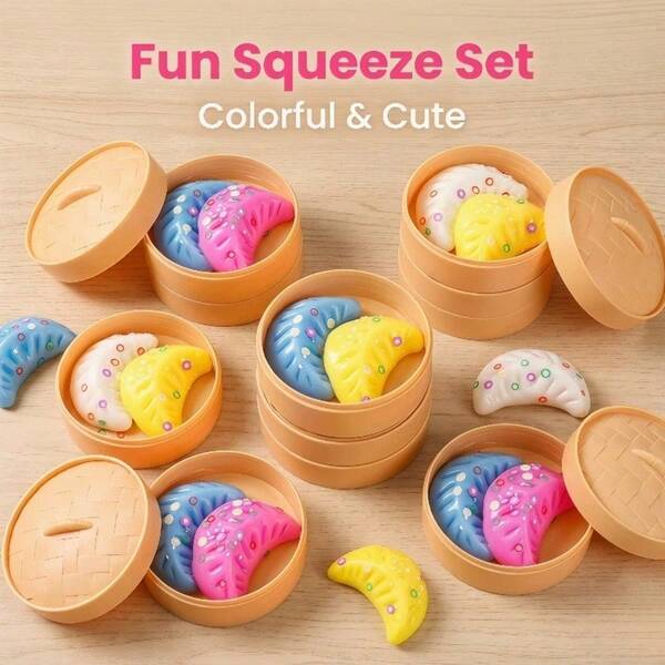 Schylling 1pc Glitter Soft Sticky Rice Ball Toy, Chinese Realistic Squeeze Toy With Music, Silicone Material, Cute Cartoon Stress Relief Toy, Birthday Christmas Gift, Office Home School Fun Toy, Slow Rebound Desktop Ornament, Random Shipment