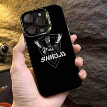 Tema de boxeo de SHIELD en blanco y negrofunda de teléfono Fundas compatibles con ,Apple,VIVO,OPPO,,, y Honor.Fabricadas en silicona TPU,ofrecen protección contra golpes y caídas. - Negro - Ver 4