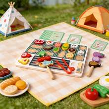 Children's Wooden Pretend Play Toy Set, Kitchen Accessories, Suitable For 1-3 Year Old Toddlers' Pretend Play Games, Skewer Toys, Suitable For 3-5 Year Old Boys And Girls' Gifts, Toddler Learning Toys - Wooden Pretend Play Toy Set - View 9