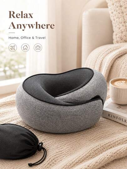 Advanced Contoured Neck Pillow Full Support Cozy Memory Foam Pillow For Travel Enthusiast Office Nap Snug Travel Pillow Cushion Bedding Pillow