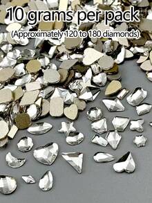 10g/30g One Pack Of Nail Art, Nail Charm, Mixed Diamond Nail Accessories, Y2K Style Luxurious And Shiny 110 Mixed Gemstone Nail Accessories, Mixed Material Package, DIY Handmade Decorations, Phone Cases, Cups, Bags, Clothes, Shoes, Dolls Nail Charms - Multicolor - View 7