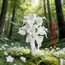 白色馬蹄蘭花束 真觸感新娘/伴娘婚禮花束 人造新娘花束 婚禮配件 家居婚禮派對裝飾 - 白色A - 查看 11