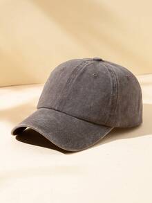 3pcs Unisex Solid Color Outdoor Casual Fashion Adjustable Washed Baseball Caps - 3pcs Coffee Color - View 2