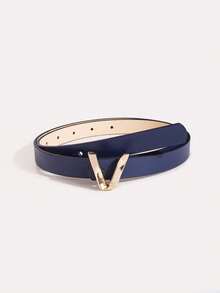 Letter Buckle Belt Summer, School Fall, Autumn, Halloween - White - View 3