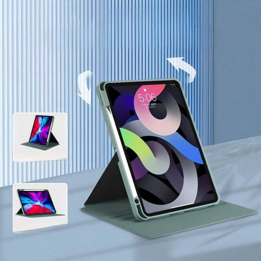 TIANYIMING 透明壓克力 360° 旋轉保護殼，多折疊支架保護殼，兼容 iPad/GalaxyTab/LenovoTab/LenovoXiaoxin PAD/LenovoIdea Pad/MatePad/HonorPad/XiaomiPad/RedmiPad 及其他系列平板電腦型號，亦兼容 iPad A16 2025、Air 11/13、M2/M3 2024/2025、Pro 11/13、M4 2024、Air 5/Air 4 10.9 吋 2022、第 9 代、第 8 代、第 7 代 10.2 吋、第 5 代、第 6 代 9.7 吋、第 10 代 10.9 吋 2021、Pro 11/12.9 吋、Mini6