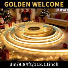 LITSHOW COB LED Strip 320 LEDs/M, Soft Flexible DIY Cuttable, Ultra Bright Even Glow, Multiple Switch Types Available For Kitchen, Cabinet, Bedroom, Home Decor - Push Button Switch - View 7