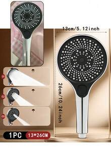 3-Mode Handheld Shower Head With Filter, High Pressure Rain Shower, Pause Switch, Water-Saving For Home, Hotel And Rental Bathroom - Three Shower Settings - View 8