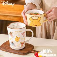 Gelas Ukur Keramik Resmi Disney Otentik Bermerek Winnie The Pooh, Gelas Ukur Kapasitas Besar, Gelas Susu untuk Sarapan di Rumah, Gelas Ukur Kreatif untuk Memanggang dengan Skala, Gelas Ukur Keramik Tahan Suhu Tinggi Microwave, Gelas Susu Kedelai - MultiWarna - View 5