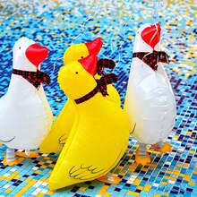 2pcs Walking Duck Balloons Yellow Duck White Duck Set Suitable For Children Birthday Party Decoration Toy Balloons - View 1