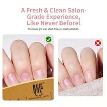 5-1pc Nail File Nail Polisher 100/180 Grit Washable, Wear-Resistant, Double-Sided With Scale And Nail Shape Template, Nail File Sandpaper Board Manicure Tool And Nail Polishing File Suitable For Manicure Beginners And Nail Salons - Multicolor - View 8
