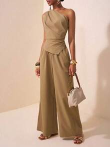 2025 Nuevo estilo de verano para fiestas de cumpleaños, salidas diarias, básico y versátil, casual, popular en línea, elegante, para ir al trab - Color caoba - Ver 6