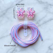 Flower Design Cable Protector, Anti-Breakage Charging Cable Protector, Compatible With IPhone 12-15/16, Type-C & Lightning Data Cable Protector, Cute Decorative Charging Cable Protector - Multicolor - View 7