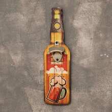 Wooden Wall-Mounted Bottle Opener - Suitable For Restaurant And Bar Decor, Ideal For Catering Service, Equipment With Bottle Holder (No Modification), 2D Flat - Multicolor - View 4