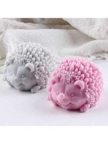 3D Cartoon Animal Cute Hedgehog Silicone Mold For Aromatherapy Candles And Plaster Ornaments - Cartoon Hedgehog - View 4