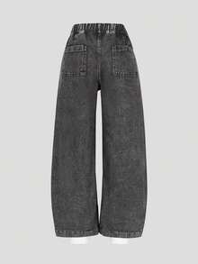 Celana Jeans Denim Musim Semi untuk Balita, Gaya Fesyen Baru - Hitam - View 3