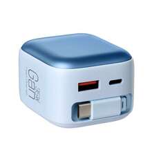 35W GaN Charger With Built-In Type-C Cable Fast Charging Adapter USB A+C Dual Port Wall Charger Compatible With IPhone, Watch, Earphones, Tablet, Series Phone Adapter - US A Type Plug(110-127V) - View 14