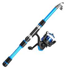 SOUGAYILANG 1.8m/5.9ft Fishing Rod Set, Includes Telescopic Fishing Rod And Spinning Reel, Suitable For Freshwater Fishing Trips, Fishing Gear Set - Blue - View 10
