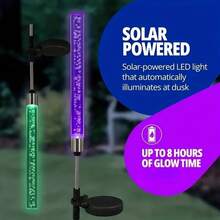 2pcs Solar Reed Lamp Bubble Stick RGB Color Acrylic, Outdoor Courtyard Park Landscape Point Lawn Plug In Landscape Lamp, Garden Lights For Yard, Easy Installation - Solar Crystal Rod - View 5