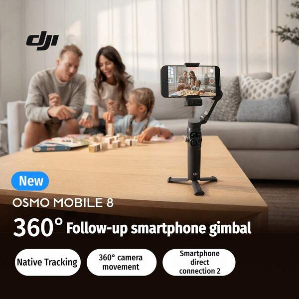  DJI OM8 Smart Edition | Apple & HarmonyOS Dual Ecosystem | ActiveTrack 3.0 Tracking | Gesture Control Activation | Story Mode Camera Movement | YouTuber Recommended | Multi-Platform Creator Tool | Professional Vlog Kit | Magnetic Quick Release System | 360° Tracking Stabilization | Multi-Language App Support | Travel Portable Design | Multi-Scenario Smart Shooting | Content Creation Essential