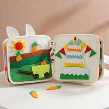 Rabbit Cloth Book - Built-In Rich Patterns & Interesting Shape Visuals, Children's Soothing Supplies, Helps Baby Cognitive Development, Baby Untearable Felt Book, Toy Early Education 3D Book Baby Cloth Book - Multicolor - View 6