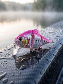GOTURE 1 buah Umpan Ikan Kecil Bersambung yang Tenggelam Perlahan: 7cm/10.2g Umpan Keras Permukaan Tengah Air, Cocok untuk Ikan Bass, Peacock Bass, dan Ikan Lainnya - MultiWarna - View 6
