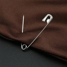 50pcs Stainless Steel Pin Brooch For Diy Jewelry Making Craft Supplies, 5 Different Sizes Of Safety Pins, Durable Safety Pins, Small And Large Safety Pins, Suitable For Sewing And DIY Arts And Crafts - B-Silver - View 2