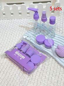 7pcs Travel Toiletry Bottle Set, Leak-Proof Travel Spray Bottles, Unisex, Suitable For Shampoo, Body Wash, Toner, Etc., Portable Accessory Storage - Multicolor - View 23