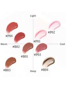 FLORTTE Lip Gloss Padat Seri Glass Sea 2.7g Lipstik Cermin Transparan untuk Melapisi Lipstik Nude Glass - B01# Liburan Pantai - View 4