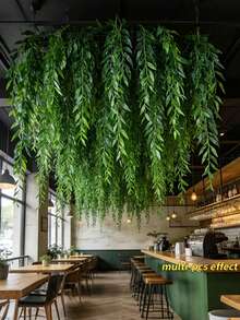 人造懸掛藤蔓，逼真塑料藤蔓，類似常春藤，適用於牆面、陽台、花園、婚禮、窗台、派對、叢林裝飾，室內/室外，DIY籃子、花盆填充物，婚禮/派對裝飾 - 多色 - 查看 6